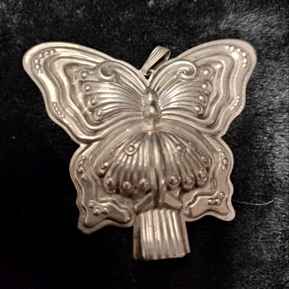 Reed & Barton Silver Butterfly Necklace